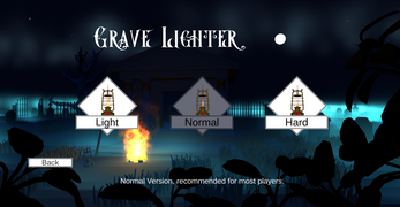 Winged statue on a graveyard. Scene illuminated by a gas lantern carried by the player.